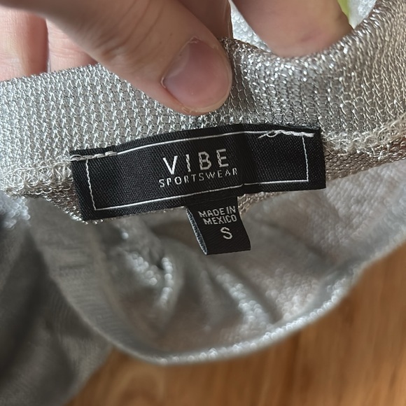 New Sheer Silver Flare Legging Pants - Picture 5 of 6